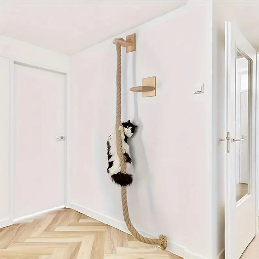 "Endless fun for your cat! 🐾 Durable rope for scratching, climbing, and nonstop play!"