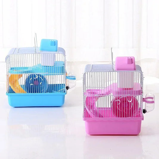 "Small, safe, and playful — the perfect cozy cage for your hamster to play and relax!"